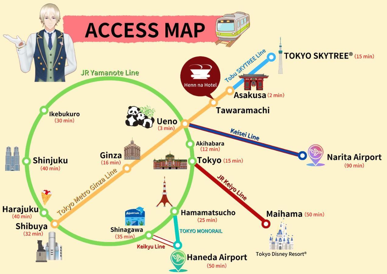 Henn Na Hotel Tokyo Asakusa Tawaramachi Dış mekan fotoğraf